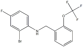 2-bromo-4-fluoro-N-{[2-(trifluoromethoxy)phenyl]methyl}aniline 结构式