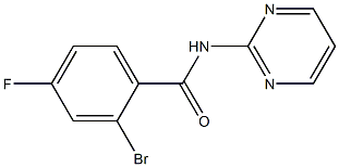 2-bromo-4-fluoro-N-pyrimidin-2-ylbenzamide 结构式