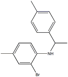 2-bromo-4-methyl-N-[1-(4-methylphenyl)ethyl]aniline 结构式