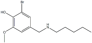 2-bromo-6-methoxy-4-[(pentylamino)methyl]phenol 结构式