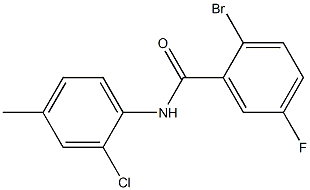 2-bromo-N-(2-chloro-4-methylphenyl)-5-fluorobenzamide 结构式