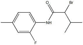 2-bromo-N-(2-fluoro-4-methylphenyl)-3-methylbutanamide 结构式