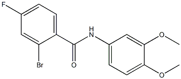 2-bromo-N-(3,4-dimethoxyphenyl)-4-fluorobenzamide 结构式