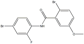 2-bromo-N-(4-bromo-2-fluorophenyl)-5-methoxybenzamide 结构式