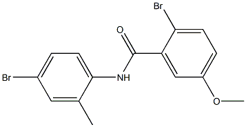 2-bromo-N-(4-bromo-2-methylphenyl)-5-methoxybenzamide 结构式