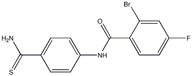 2-bromo-N-(4-carbamothioylphenyl)-4-fluorobenzamide 结构式