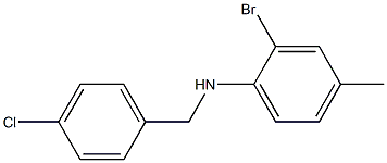 2-bromo-N-[(4-chlorophenyl)methyl]-4-methylaniline 结构式