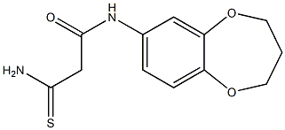 2-carbamothioyl-N-(3,4-dihydro-2H-1,5-benzodioxepin-7-yl)acetamide 结构式