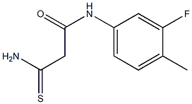 2-carbamothioyl-N-(3-fluoro-4-methylphenyl)acetamide 结构式
