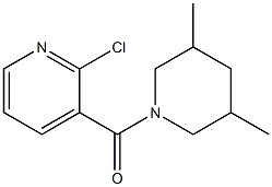 2-chloro-3-[(3,5-dimethylpiperidin-1-yl)carbonyl]pyridine 结构式