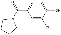 2-chloro-4-(pyrrolidin-1-ylcarbonyl)phenol 结构式