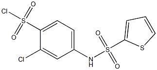 2-chloro-4-[(thien-2-ylsulfonyl)amino]benzenesulfonyl chloride 结构式