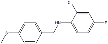 2-chloro-4-fluoro-N-{[4-(methylsulfanyl)phenyl]methyl}aniline 结构式