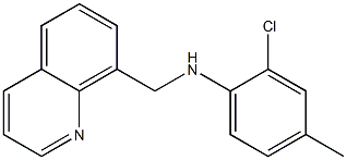 2-chloro-4-methyl-N-(quinolin-8-ylmethyl)aniline 结构式