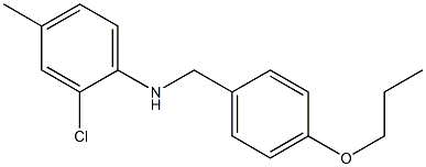 2-chloro-4-methyl-N-[(4-propoxyphenyl)methyl]aniline 结构式