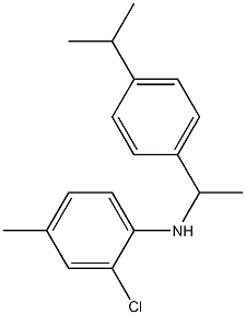 2-chloro-4-methyl-N-{1-[4-(propan-2-yl)phenyl]ethyl}aniline 结构式