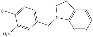 2-chloro-5-(2,3-dihydro-1H-indol-1-ylmethyl)aniline 结构式