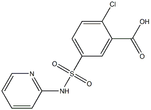 2-chloro-5-(pyridin-2-ylsulfamoyl)benzoic acid 结构式