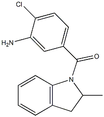 2-chloro-5-[(2-methyl-2,3-dihydro-1H-indol-1-yl)carbonyl]aniline 结构式