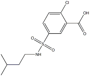 2-chloro-5-[(3-methylbutyl)sulfamoyl]benzoic acid 结构式