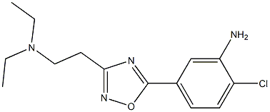 2-chloro-5-{3-[2-(diethylamino)ethyl]-1,2,4-oxadiazol-5-yl}aniline 结构式