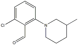 2-chloro-6-(3-methylpiperidin-1-yl)benzaldehyde 结构式