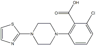 2-chloro-6-[4-(1,3-thiazol-2-yl)piperazin-1-yl]benzoic acid 结构式