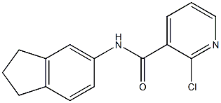 2-chloro-N-(2,3-dihydro-1H-inden-5-yl)pyridine-3-carboxamide 结构式