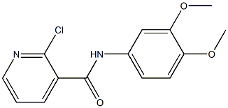 2-chloro-N-(3,4-dimethoxyphenyl)pyridine-3-carboxamide 结构式