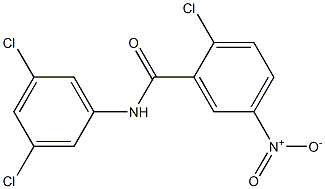 2-chloro-N-(3,5-dichlorophenyl)-5-nitrobenzamide 结构式