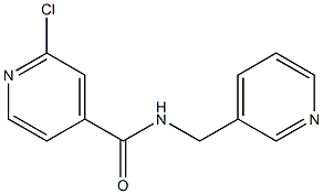 2-chloro-N-(pyridin-3-ylmethyl)pyridine-4-carboxamide 结构式