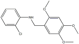 2-chloro-N-[(2,4,5-trimethoxyphenyl)methyl]aniline 结构式