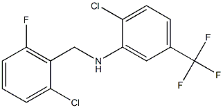 2-chloro-N-[(2-chloro-6-fluorophenyl)methyl]-5-(trifluoromethyl)aniline 结构式