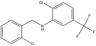 2-chloro-N-[(2-chlorophenyl)methyl]-5-(trifluoromethyl)aniline 结构式