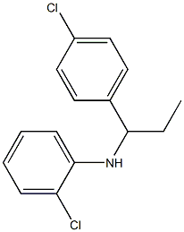 2-chloro-N-[1-(4-chlorophenyl)propyl]aniline 结构式