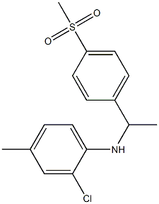 2-chloro-N-[1-(4-methanesulfonylphenyl)ethyl]-4-methylaniline 结构式