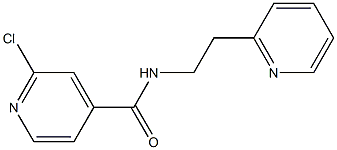 2-chloro-N-[2-(pyridin-2-yl)ethyl]pyridine-4-carboxamide 结构式