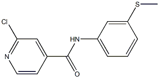 2-chloro-N-[3-(methylsulfanyl)phenyl]pyridine-4-carboxamide 结构式