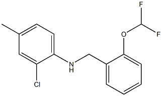 2-chloro-N-{[2-(difluoromethoxy)phenyl]methyl}-4-methylaniline 结构式