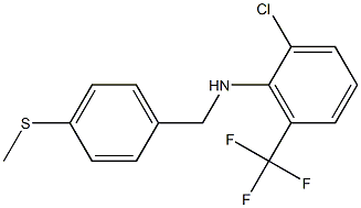 2-chloro-N-{[4-(methylsulfanyl)phenyl]methyl}-6-(trifluoromethyl)aniline 结构式