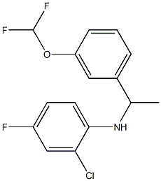 2-chloro-N-{1-[3-(difluoromethoxy)phenyl]ethyl}-4-fluoroaniline 结构式