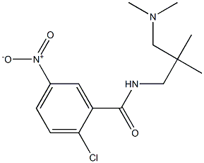 2-chloro-N-{2-[(dimethylamino)methyl]-2-methylpropyl}-5-nitrobenzamide 结构式