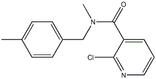 2-chloro-N-methyl-N-[(4-methylphenyl)methyl]pyridine-3-carboxamide 结构式
