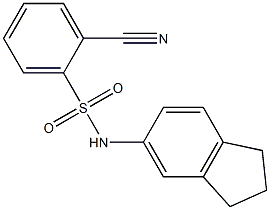 2-cyano-N-(2,3-dihydro-1H-inden-5-yl)benzene-1-sulfonamide 结构式