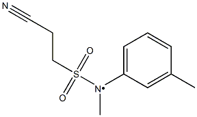 2-cyano-N-methyl-N-(3-methylphenyl)ethane-1-sulfonamido 结构式