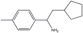 2-cyclopentyl-1-(4-methylphenyl)ethan-1-amine 结构式