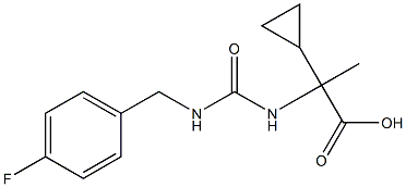 2-cyclopropyl-2-({[(4-fluorobenzyl)amino]carbonyl}amino)propanoic acid 结构式