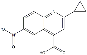 2-cyclopropyl-6-nitroquinoline-4-carboxylic acid 结构式