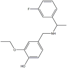 2-ethoxy-4-({[1-(3-fluorophenyl)ethyl]amino}methyl)phenol 结构式