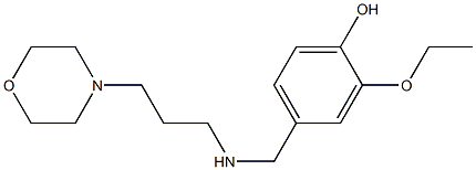 2-ethoxy-4-({[3-(morpholin-4-yl)propyl]amino}methyl)phenol 结构式